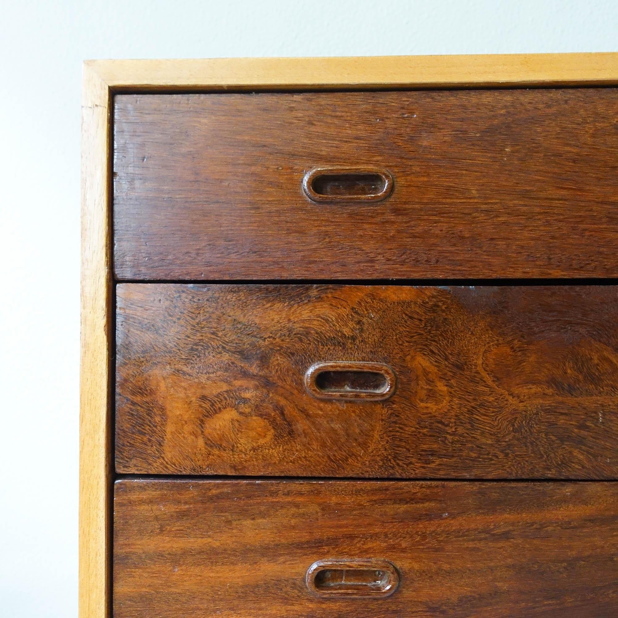 Wood Vintage Portuguese Chest of Drawers, 1950's For Sale