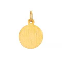 Vintage Portuguese Enamel Charm Deus te Guie 19k Yellow Gold May God Guide You