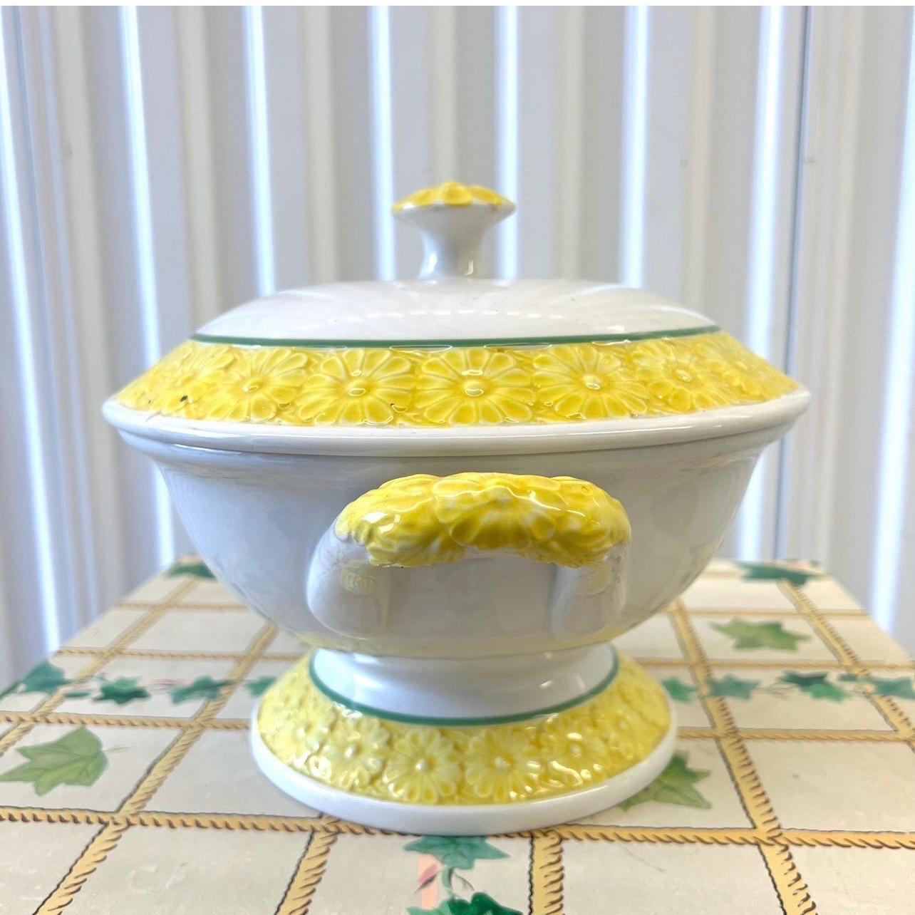 Other Vintage Portuguese Made Daisy Tureen For Sale