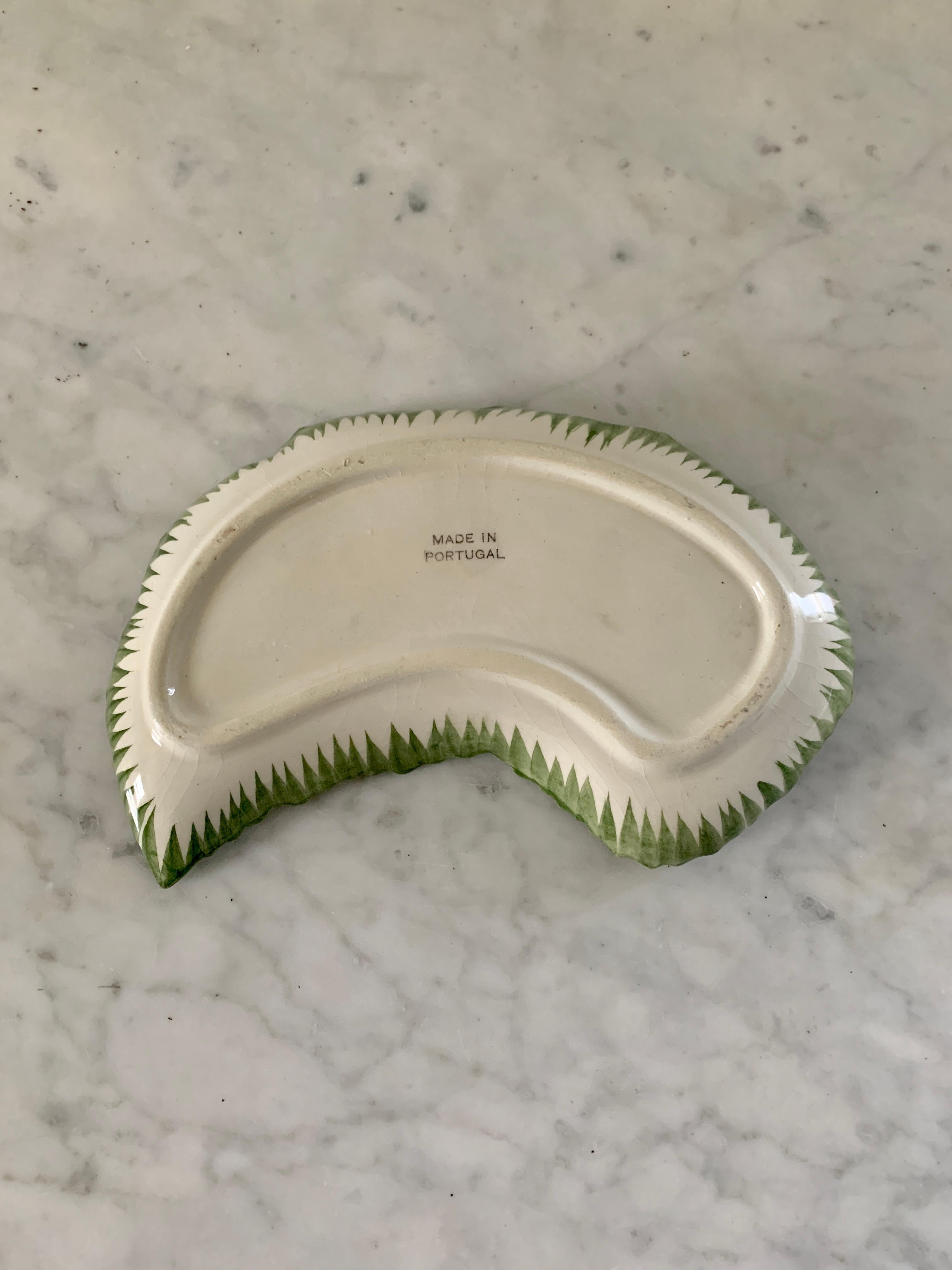 Vintage Portuguese Majolica Cabbage Plates, Set of Six 1