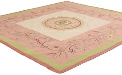 Vintage Portuguese Needlepoint Arraiolos Rug, 05'02 x 05'02