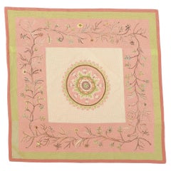 Tapis Arraiolos portugais vintage à l'aiguille, 05'02 x 05'02