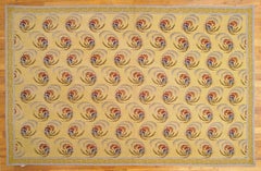 Vintage Portuguese Needlepoint Rug, in Small Size, W/ Repeating design