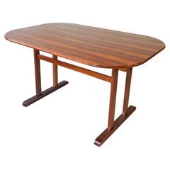 Vintage Portuguese Exotic Wood Dining Table, 1960s