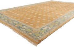 Tappeto portoghese europeo dorato degli anni '40 con stile moderno