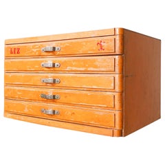 Vintage Portuguese Spool Cabinet by Liz, 1950s