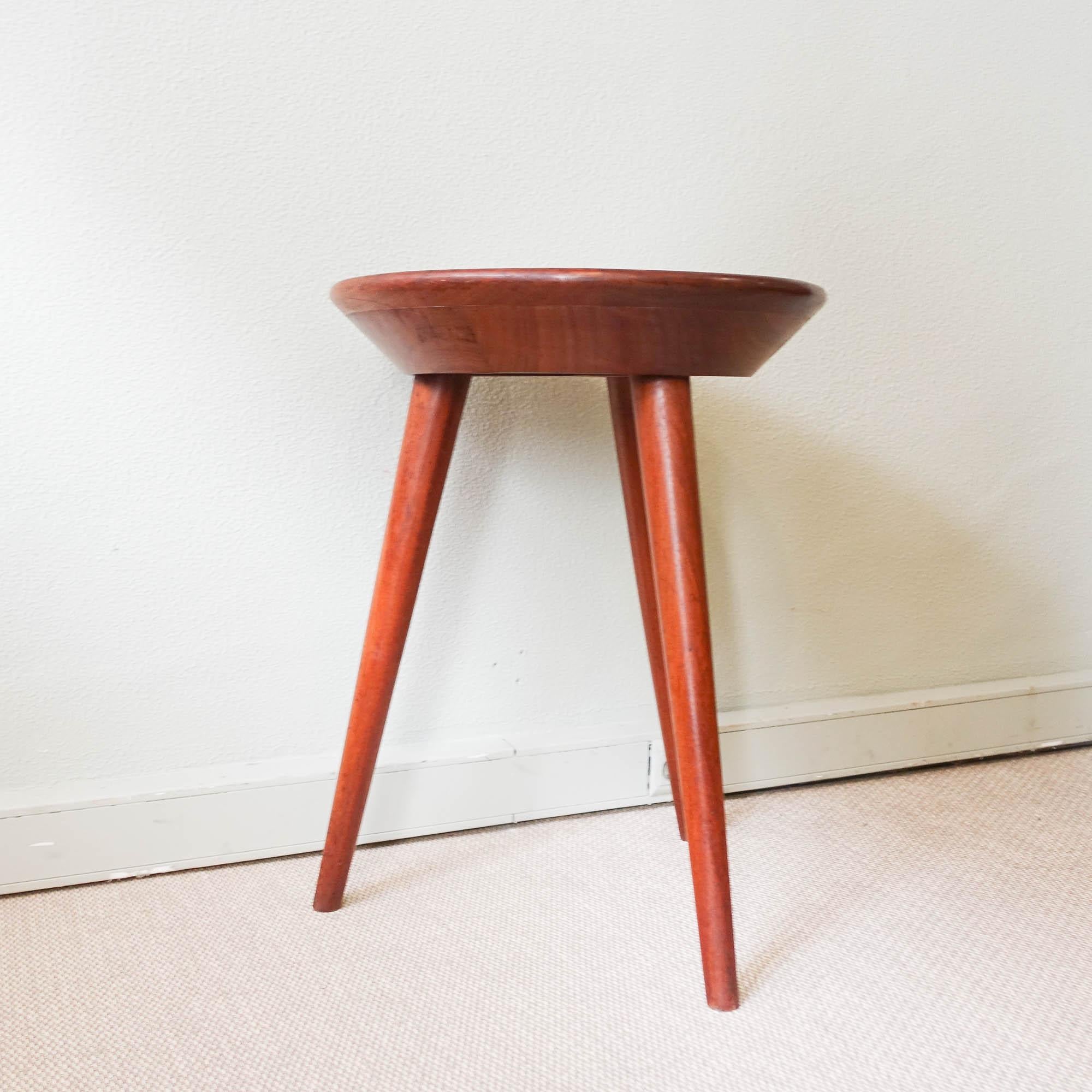 Vintage Portuguese Three Leg Side Table from Altamira, 1950's For Sale 3