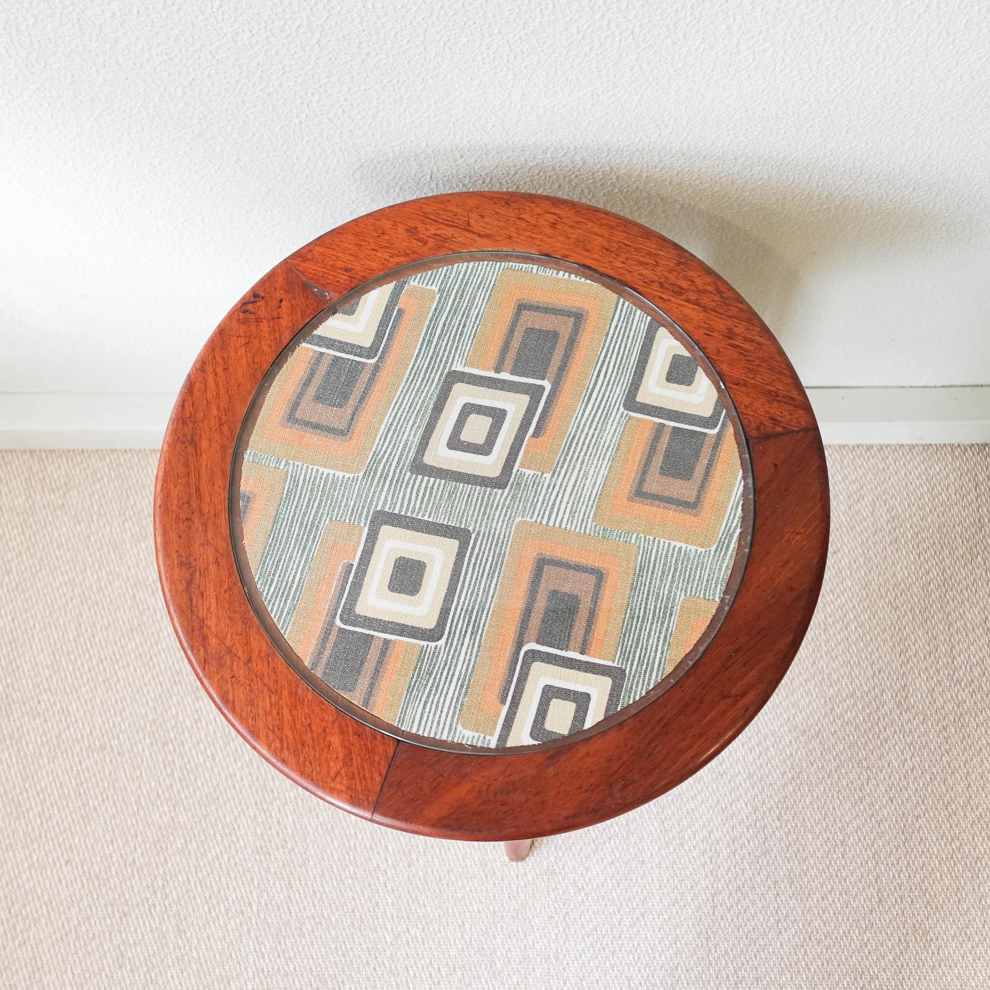 Mid-Century Modern Vintage Portuguese Three Leg Side Table from Altamira, 1950's For Sale