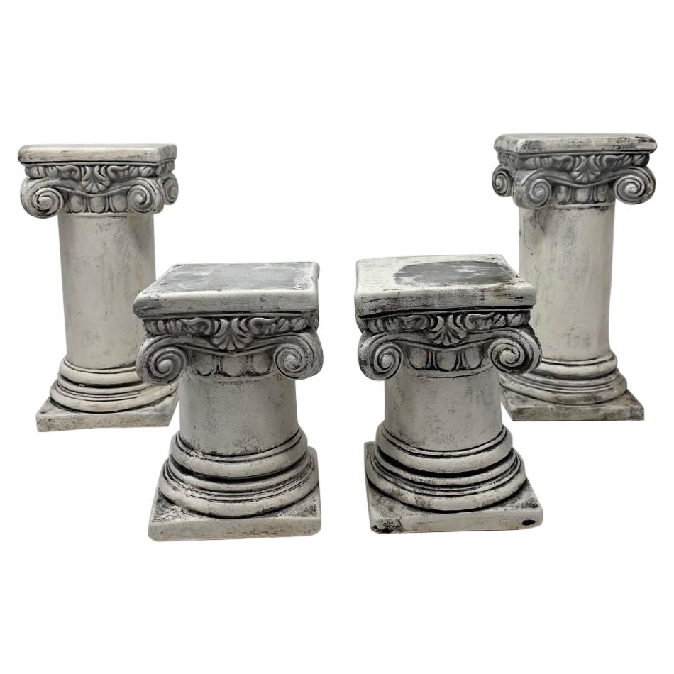Vintage Post Modern 1980s Plaster Decorative Greek Columns Set of 4