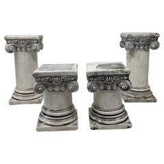 Vintage Post Modern 1980s Plaster Decorative Greek Columns Set of 4