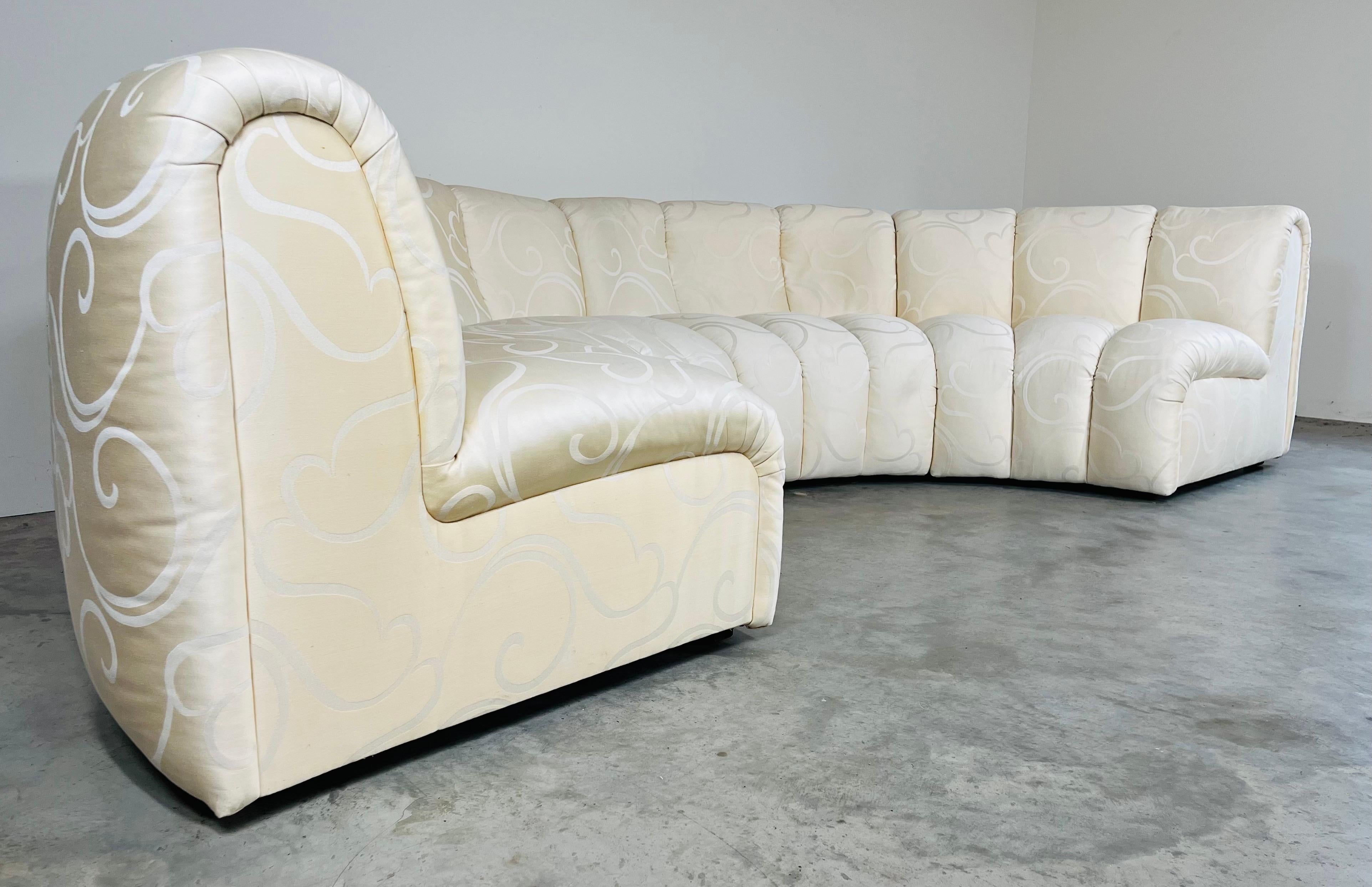 Fauteuil de canapé sectionnel modulaire Bernhardt Channel 4 pièces vintage post-moderne des années 1980 en vente 1
