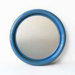 Vintage Post Modern Blue 'Crayonne' Mirror By Habitat, 1970S