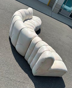 Vintage Post Modern Channel Sofa by Bernhardt