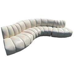 Vintage Post Modern Channel Sofa by Bernhardt
