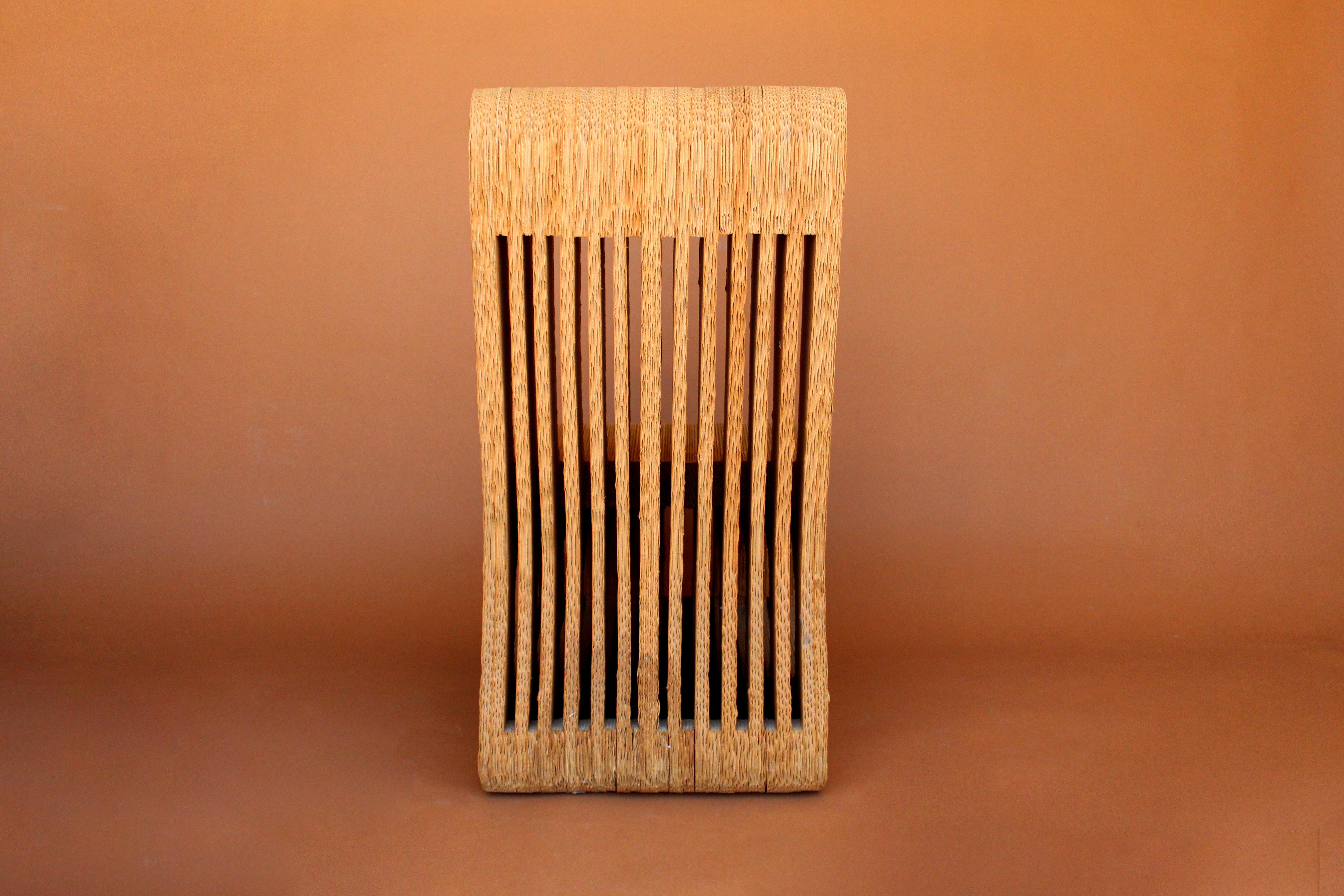Vintage Post Modern Corrugated Chair in the Style of Frank Gehry 1