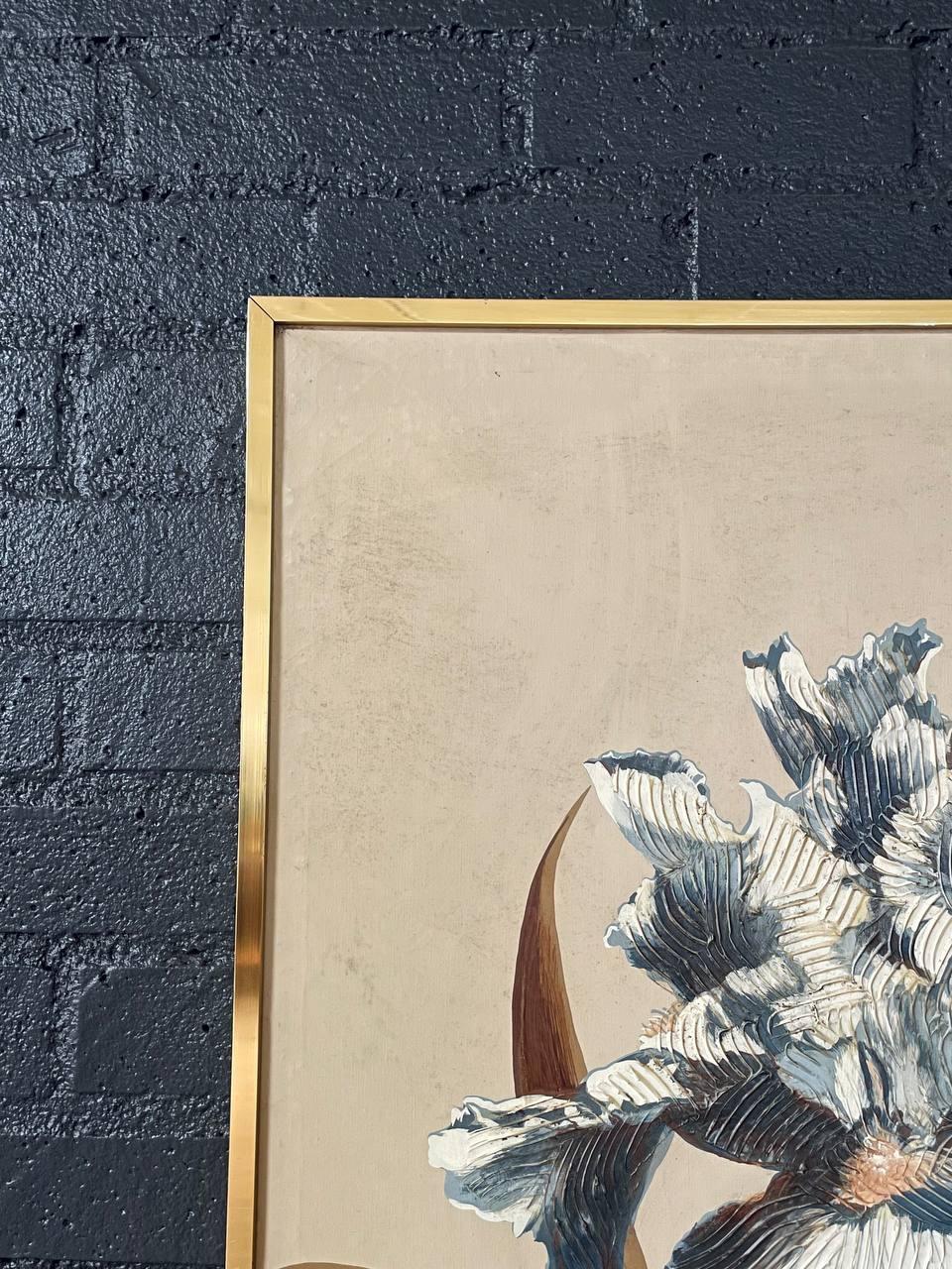 Fin du 20e siècle Gravure florale post-moderne d'Antoine Letterman en vente