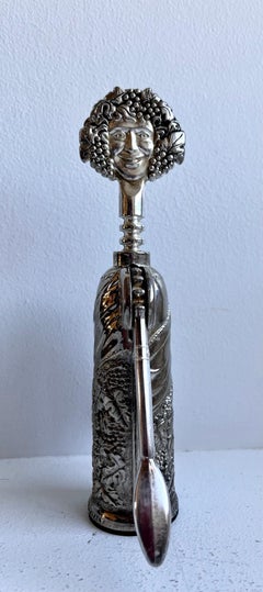 Vintage Post Modern Italian "Bacchus" Corkscrew Wine Bottle Opener
