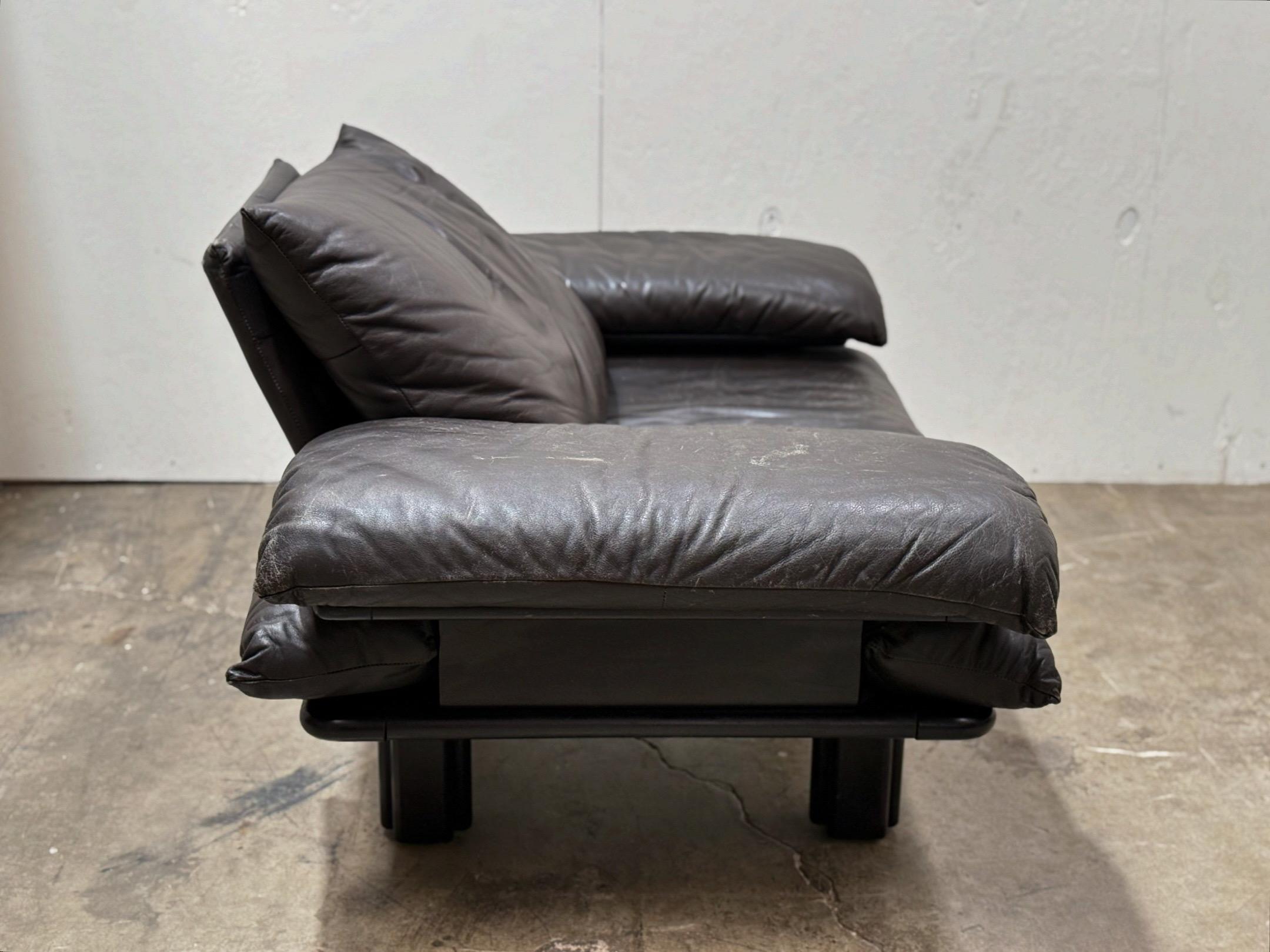 Late 20th Century Vintage Post Modern Leather Lounge Chair by Matti Halme for Polardesign