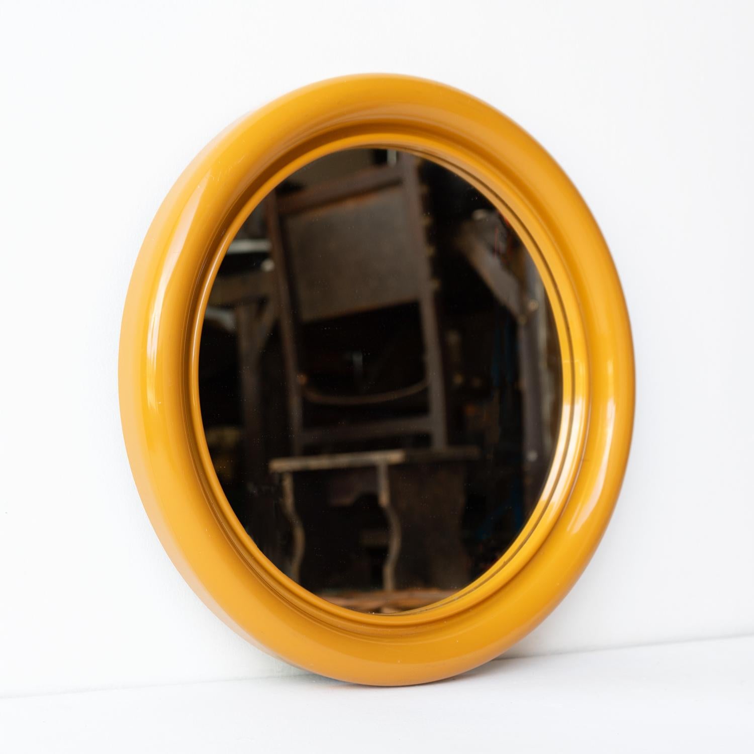 Post-Modern Vintage Post Modern Mustard Yellow 'Crayonne' Mirror by Habitat, 1970s