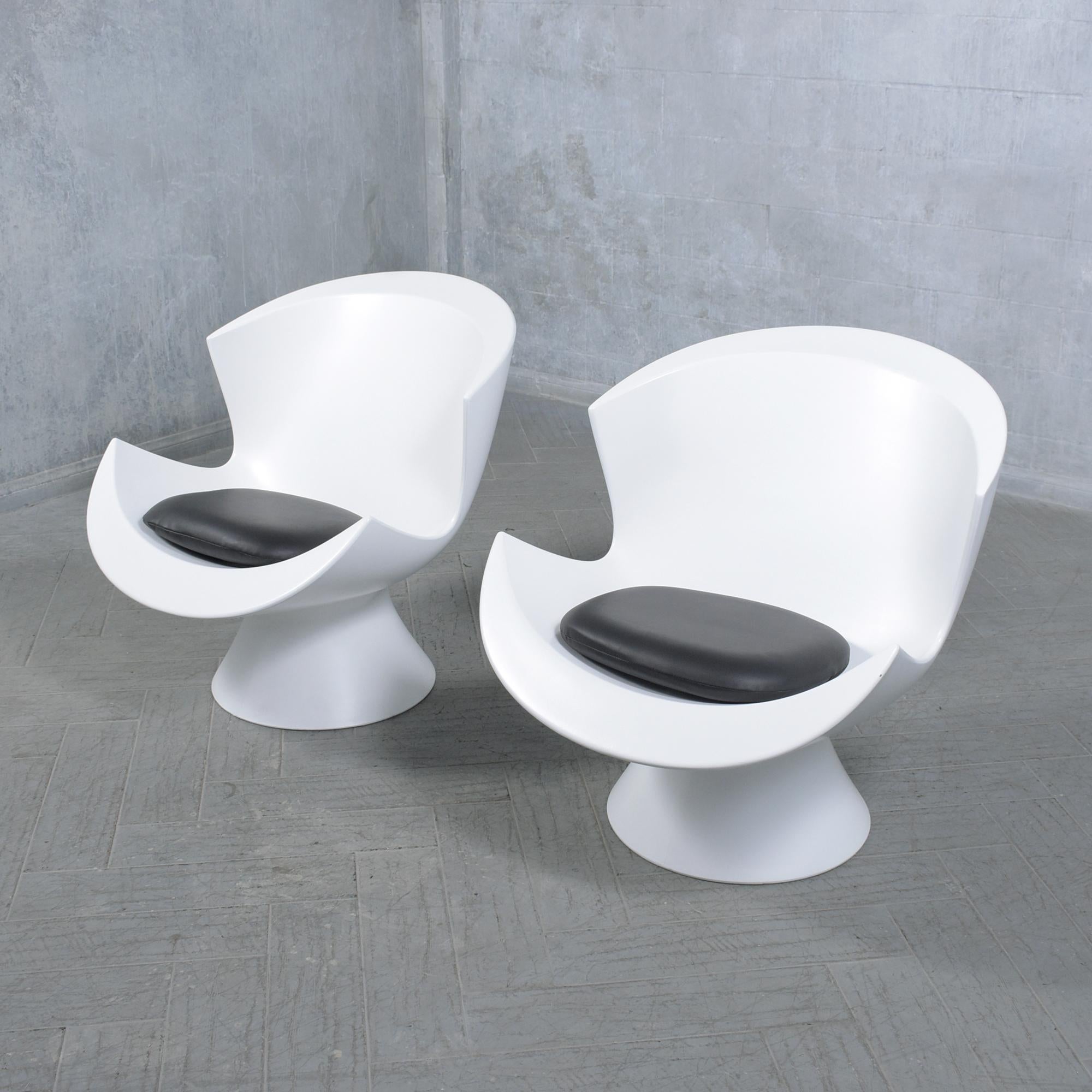 Late 20th Century Karim Rashid Post-Modern Lounge Chairs: A Symphony of Style & Comfort For Sale