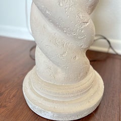 Vintage Post Modern Swirl Plaster 1980s Floor Lamp and Table Lamp