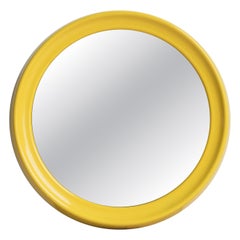 Vintage Post Modern Yellow Circular Mirror By Schönbuch, 1970s