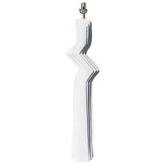Vintage Post Modern Zig Zag Plaster Floor Lamp By Ziggurat