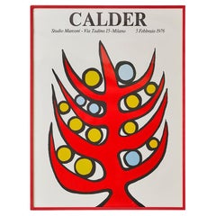 Vintage Poster Alexander Calder Red Yellow Blue, Studio Marconi, Italy, 1976