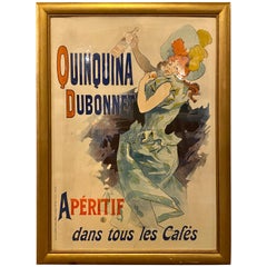 Vintage Poster Framed Quinquina Dubonnet Aperitif Dans Tous Les Cafe's