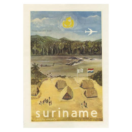 Vintage Poster Issued by the Suriname Tourist Bureau, circa 1950