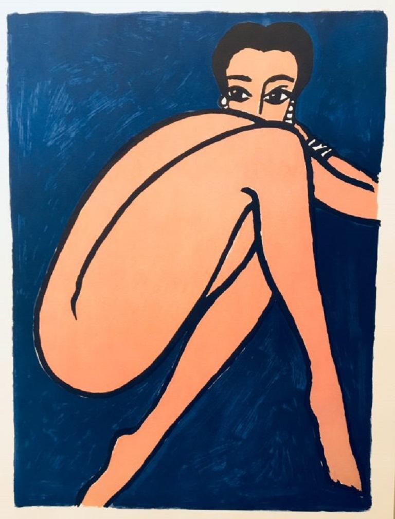 Vintage Poster 'Les Parisiennes'', Villemot Poster Französisch Kunst Mode Design Mädchen (Ende des 20. Jahrhunderts) im Angebot
