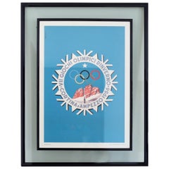 Vintage Poster Olympic Games Winter Cortina d
Ampezzo, Italy 1956, Double Framed