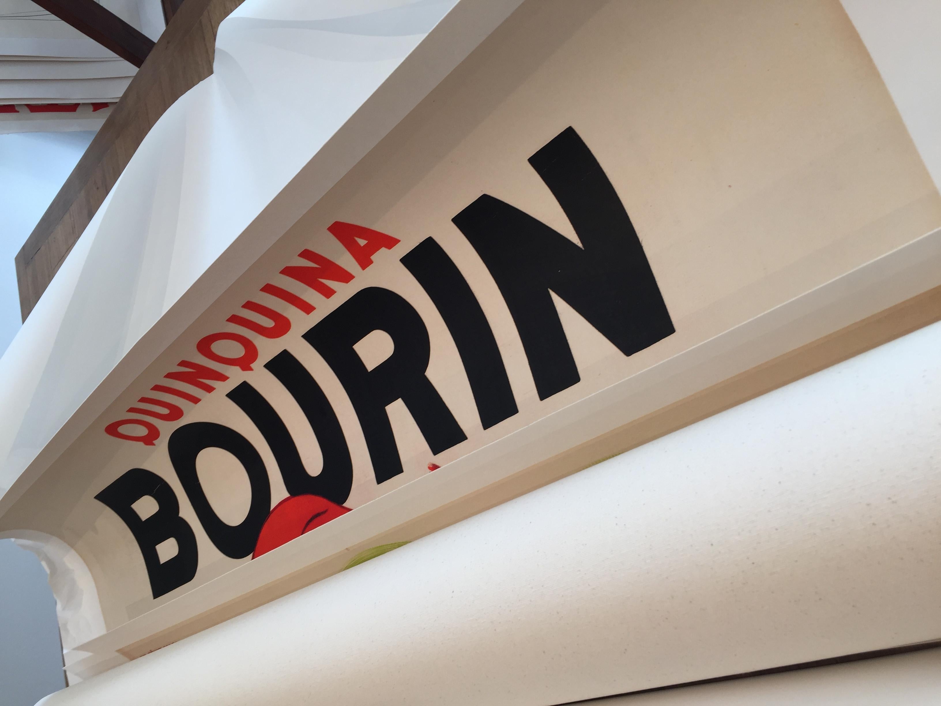 Affiche d'origine Bourin Quinquina Bellenger 1936 Food &Wine French en vente 6