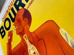 Vintage Poster Original Bourin Quinquina Poster Bellenger 1936 Food &Wine French