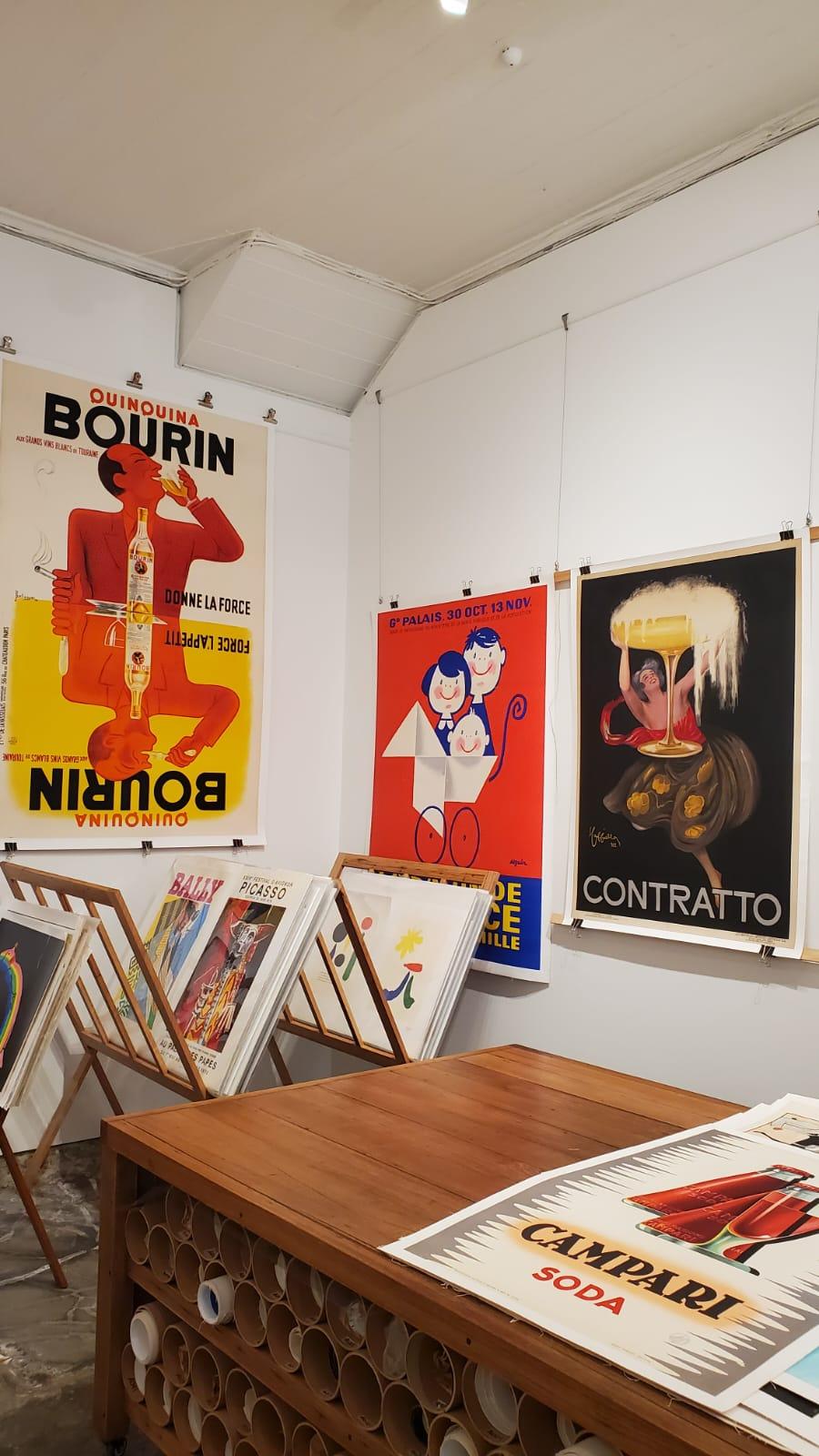Milieu du XXe siècle Affiche d'origine Bourin Quinquina Bellenger 1936 Food &Wine French en vente
