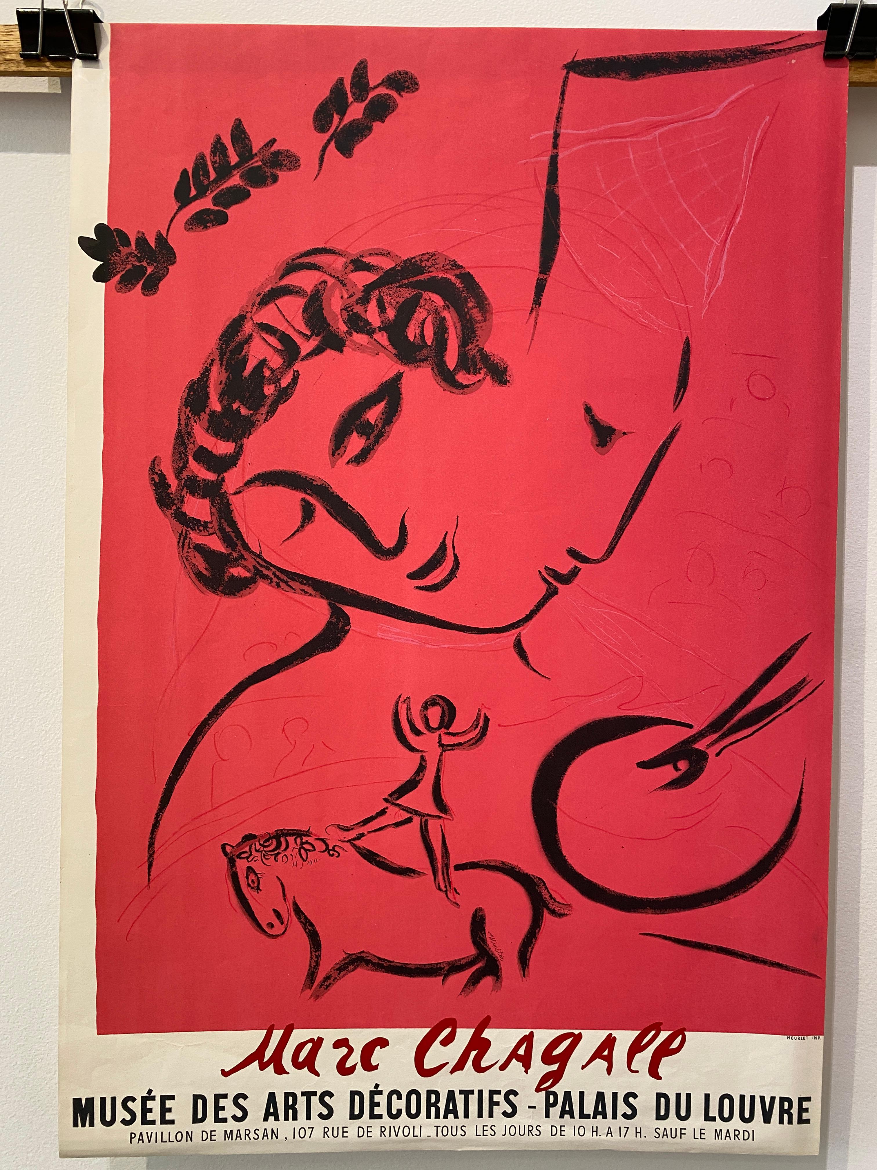 Póster Vintage Original Marc Chagall Musée des Arts Décoratifs Póster de exposición en venta 5