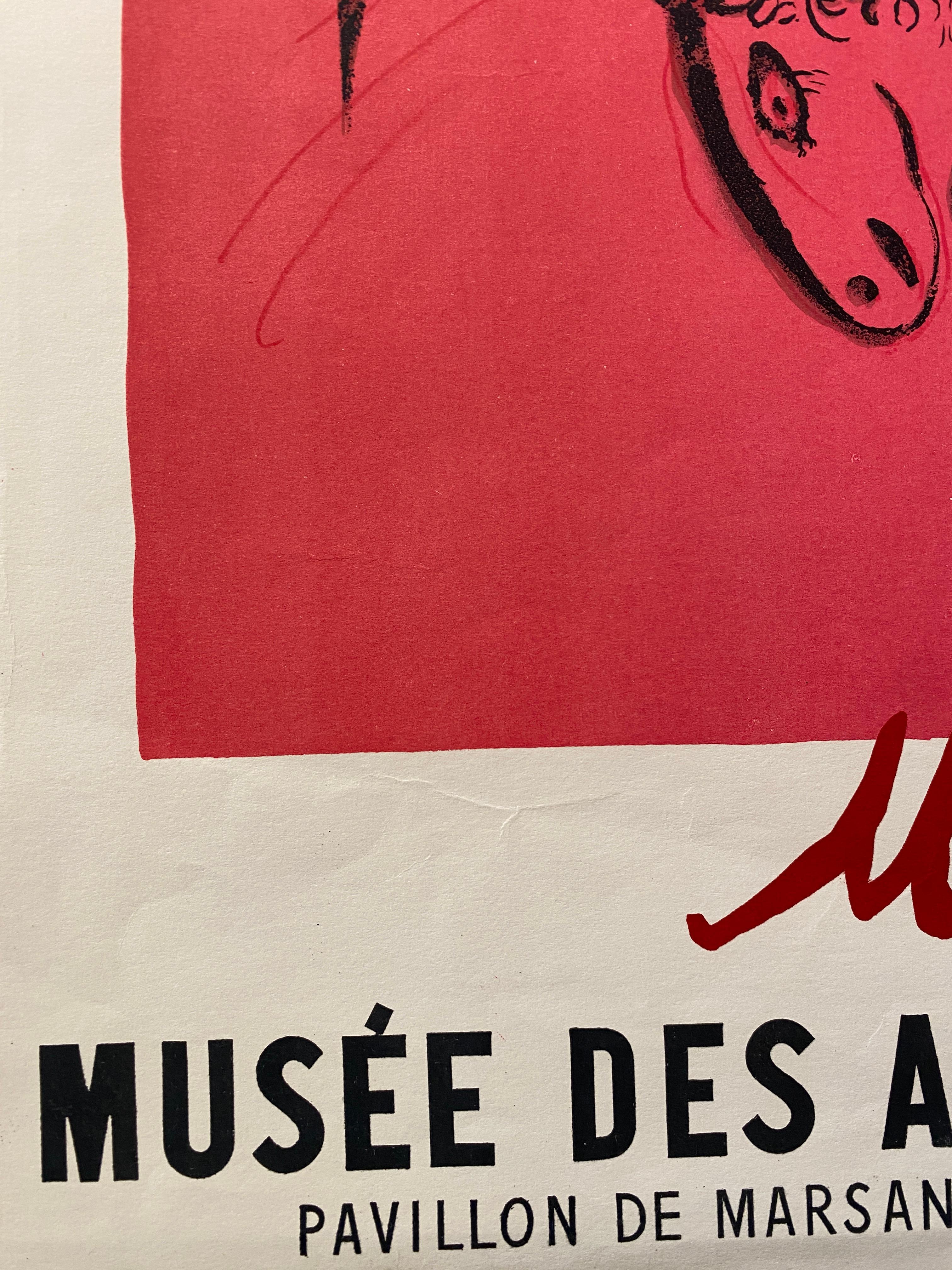 Póster Vintage Original Marc Chagall Musée des Arts Décoratifs Póster de exposición en venta 1