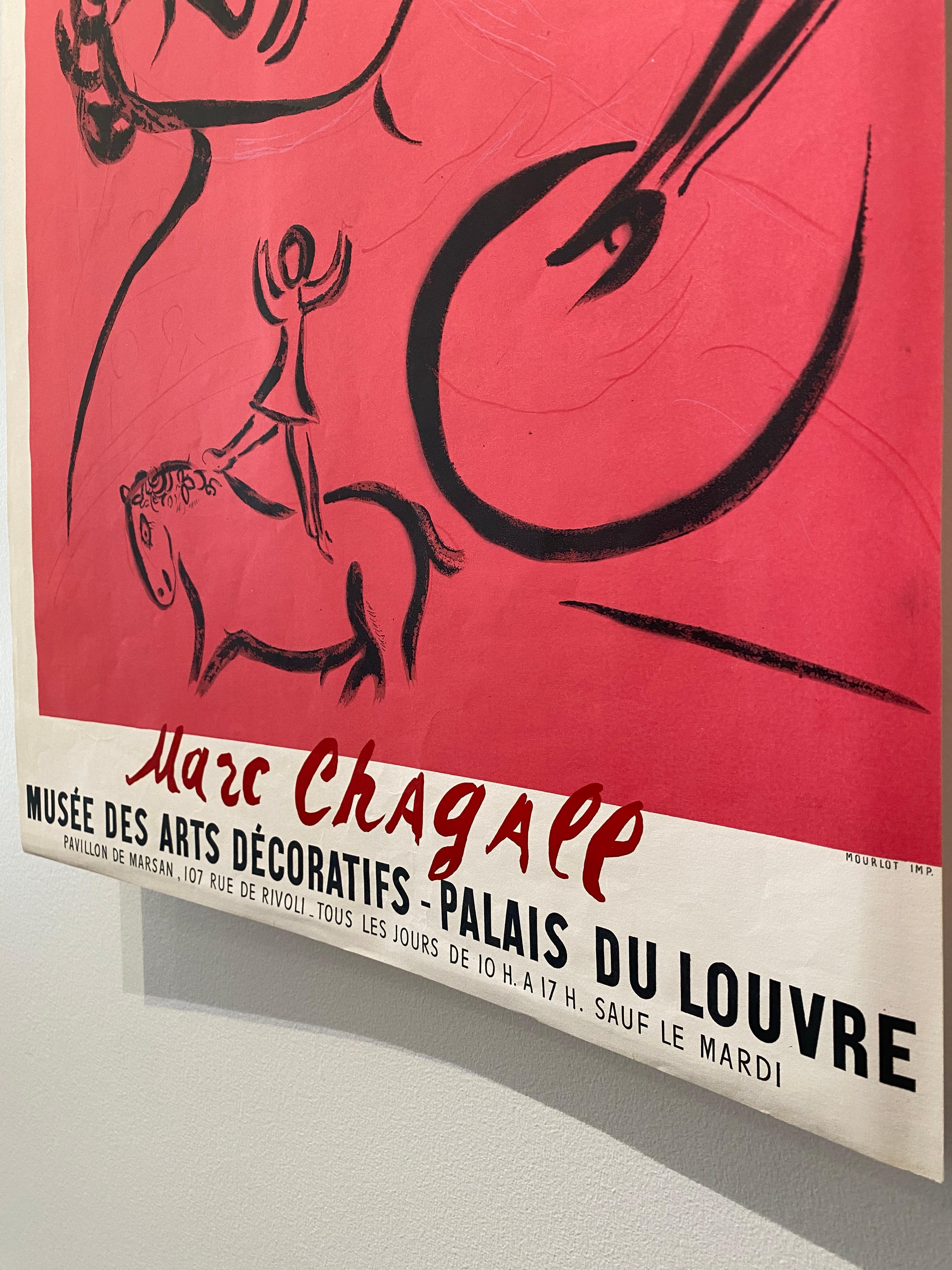 Póster Vintage Original Marc Chagall Musée des Arts Décoratifs Póster de exposición en venta 2