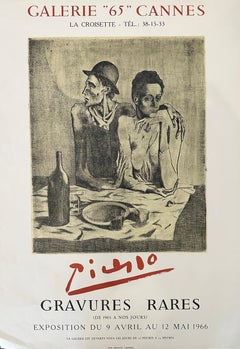 Vintage Poster, Galerie 65 Cannes Gravures Rares, 1966