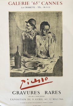 Vintage-Poster, Galerie 65 Cannes, Gravuren, seltene, 1966