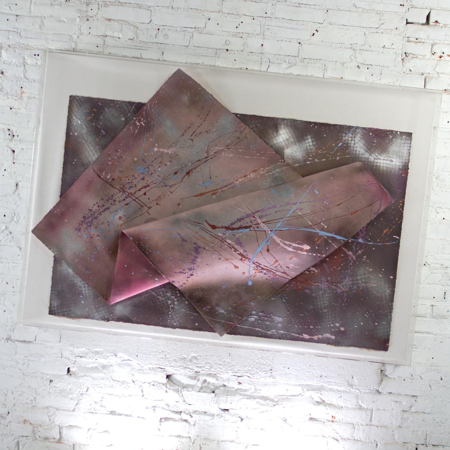 Incredibile collage 3D su larga scala dell'artista Martha Holden della fine del XX secolo, di ispirazione astratta e contemporanea, firmato Mixed Media. In ottime condizioni, tenendo presente che si tratta di un prodotto vintage e non nuovo, quindi