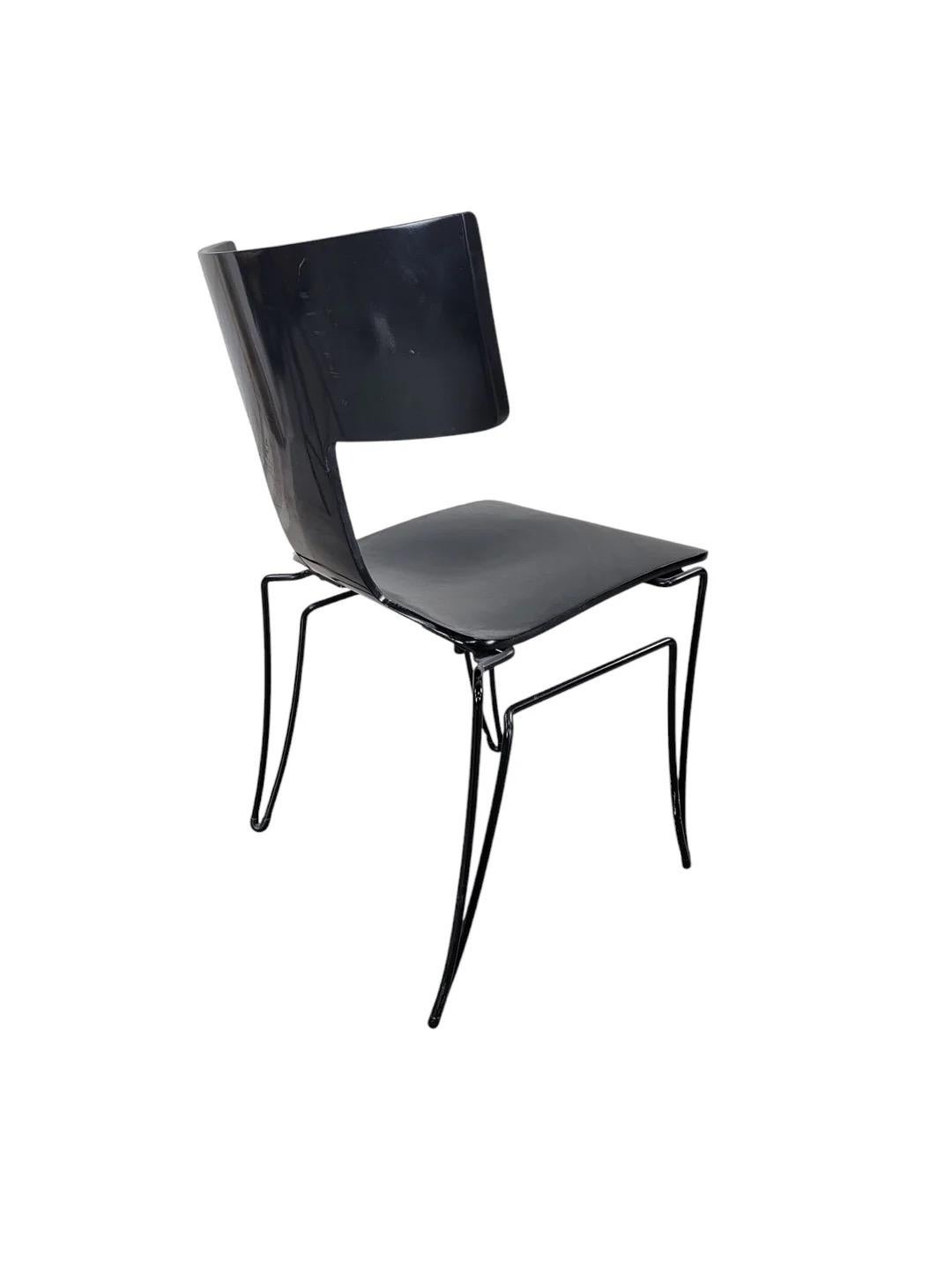 Vintage Postmodern Anziano Chair By John Hutton For Donghia In Good Condition In Chicago, IL
