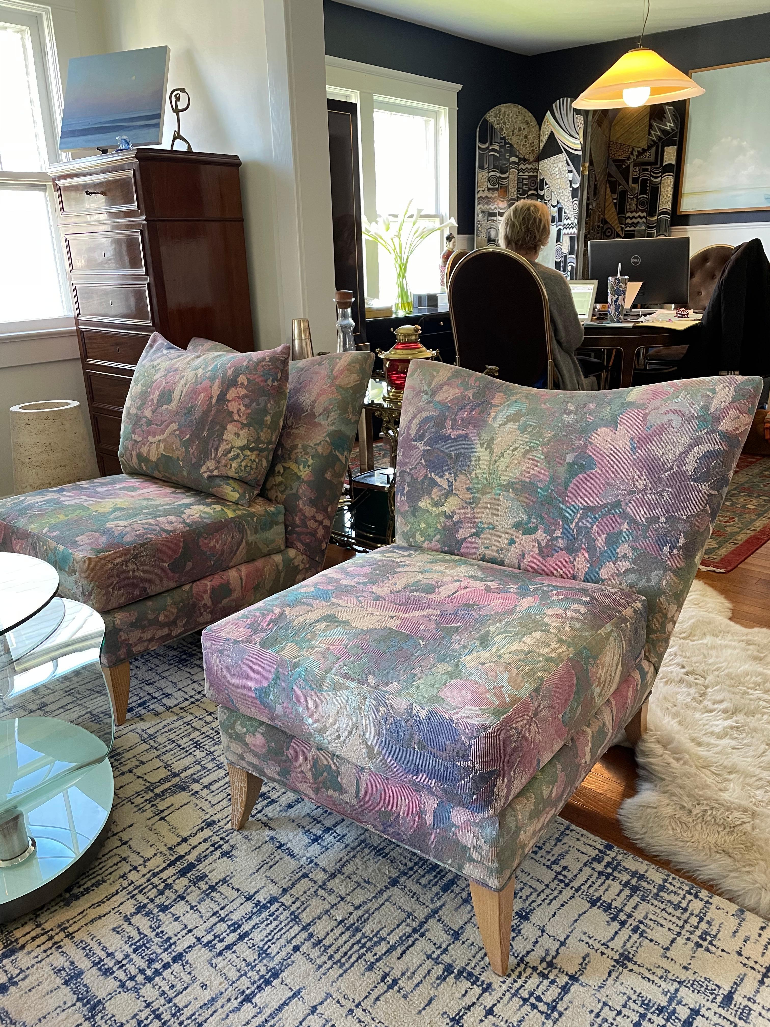 Postmodern Chairs for Swaim Originals by John Mascheroni, a Pair In Good Condition For Sale In W Allenhurst, NJ