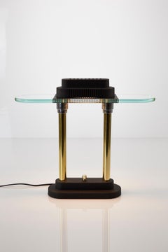 Vintage Postmodern Bankers Lamp by Robert Sonneman for George Kovacs, 1980s