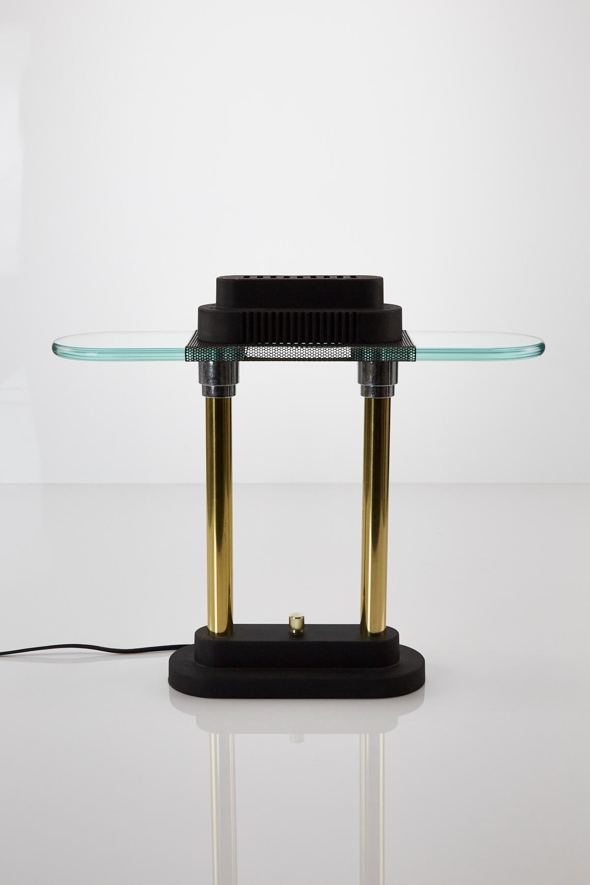 Post-Modern Vintage Postmodern Bankers Lamp by Robert Sonneman for George Kovacs, 1980s For Sale