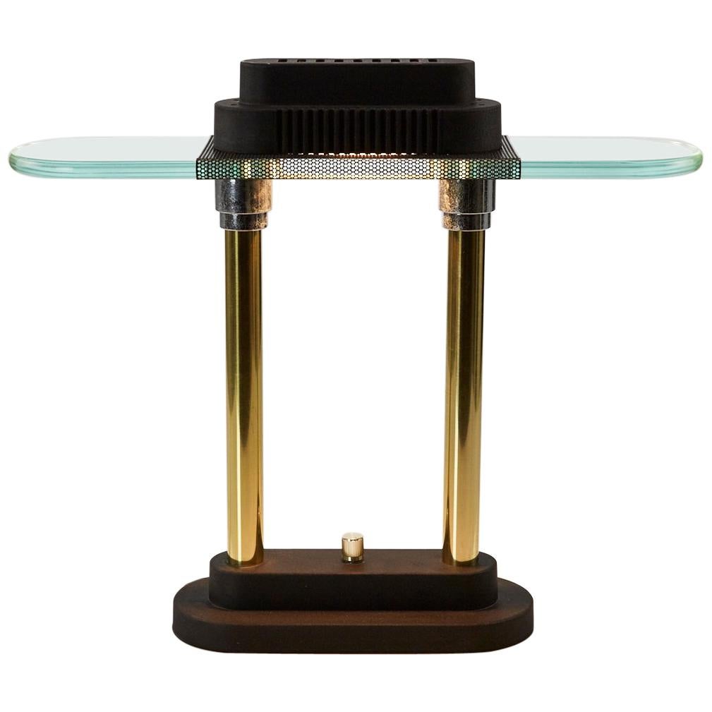 Vintage Postmodern Bankers Lamp by Robert Sonneman for George Kovacs, 1980s For Sale