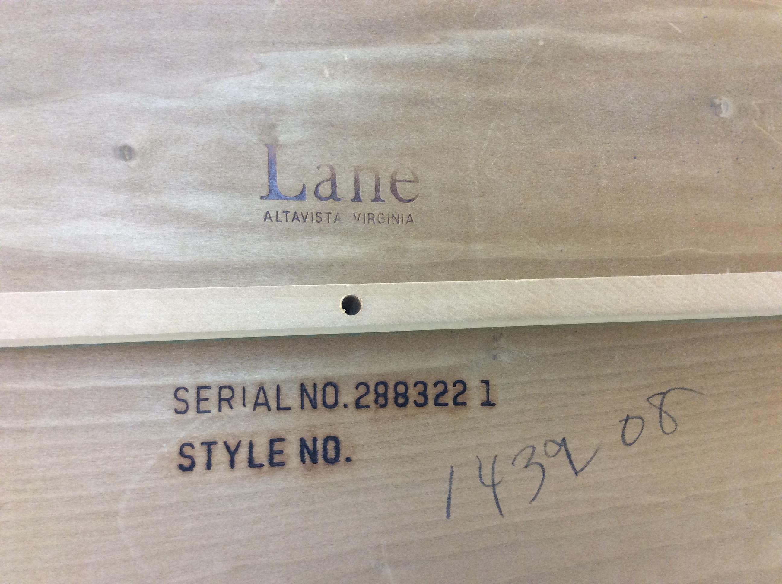Vintage Postmodern Burlwood Console Sofa Table by Lane Furniture For Sale 7