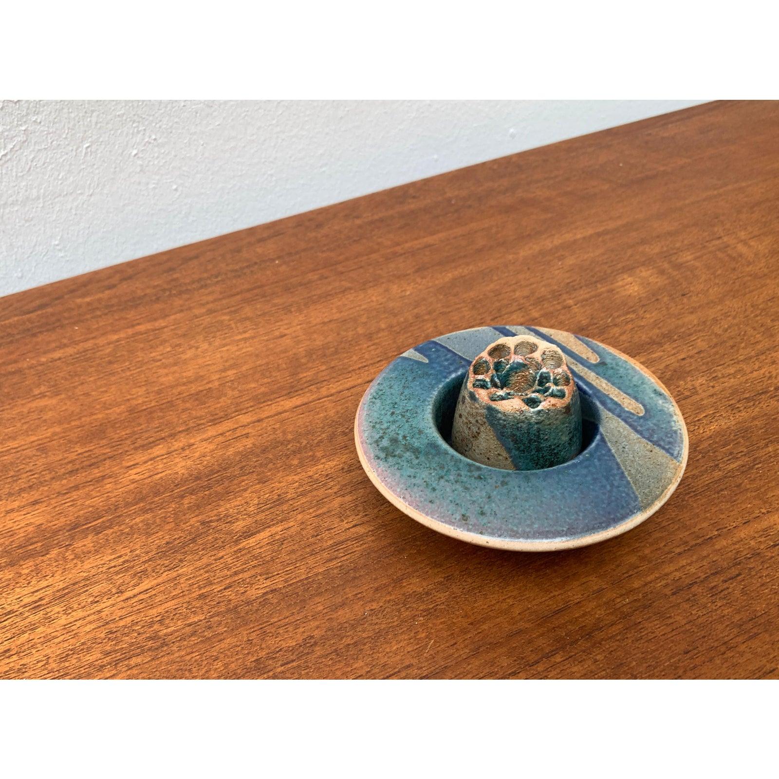 Postmoderne Vase à fleurs piqué en céramique postmoderne, années 1980 en vente