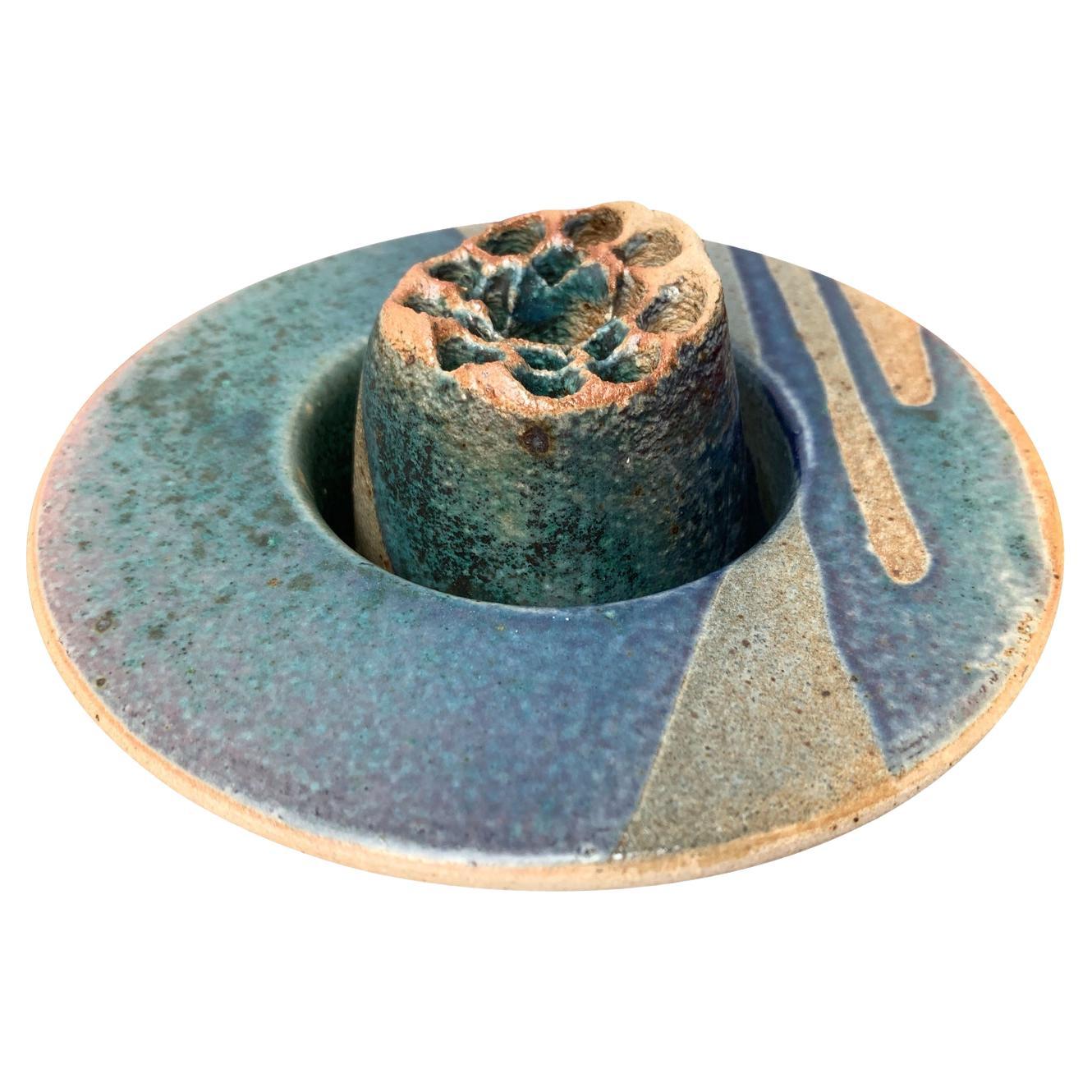 Vintage Postmodern Ceramic Pique Fleur Vase, 1980s