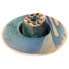 Vintage Postmodern Ceramic Pique Fleur Vase, 1980s